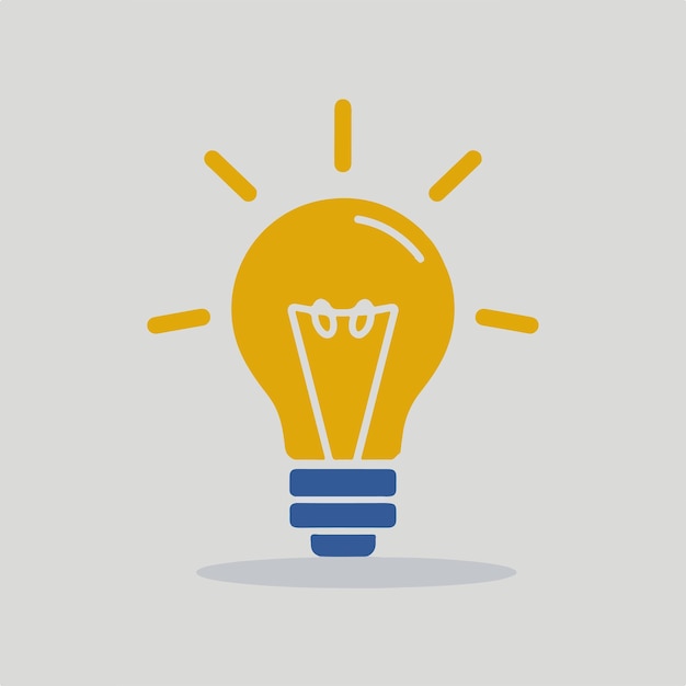 une ampoule jaune avec le mot lumière dessus
