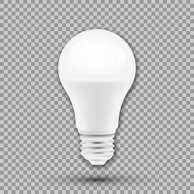 Ampoule Led Isolée Sur Fond Transparent Illustration Vectorielle