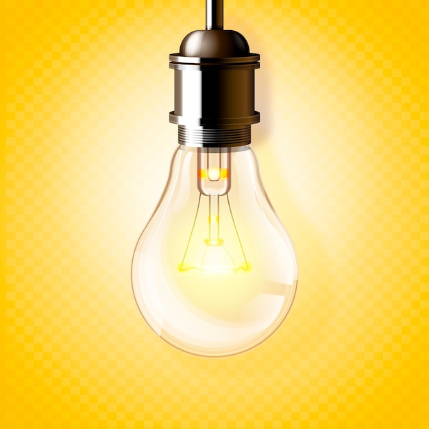 Ampoule réaliste avec électricité