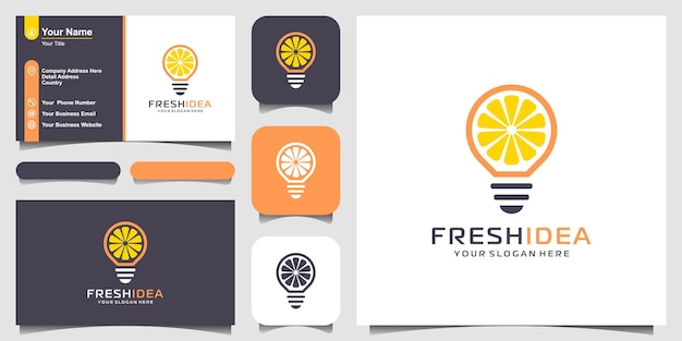 Ampoule Et Tranche De Citron Création De Logo Et Carte De Visite Fresh Idea