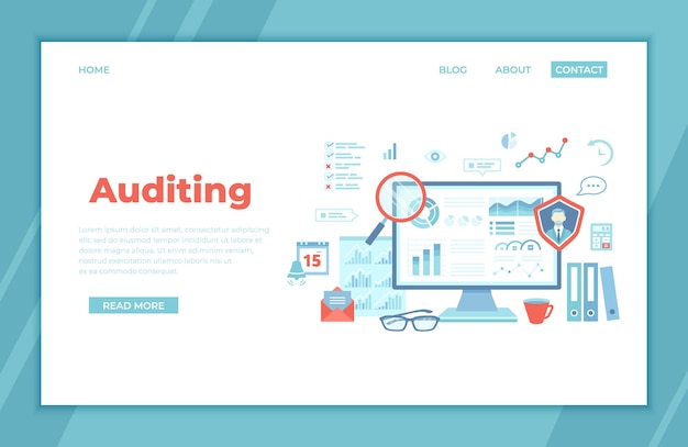 Analyse d'audit analyse de calcul comptable L'auditeur vérifie les documents Graphiques graphiques