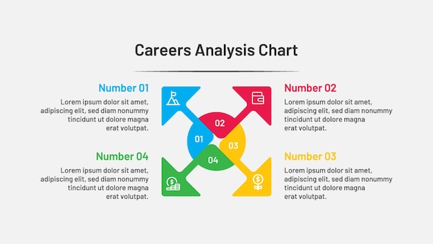Vecteur analyse des carrières avec un vecteur d'icônes de carrière
