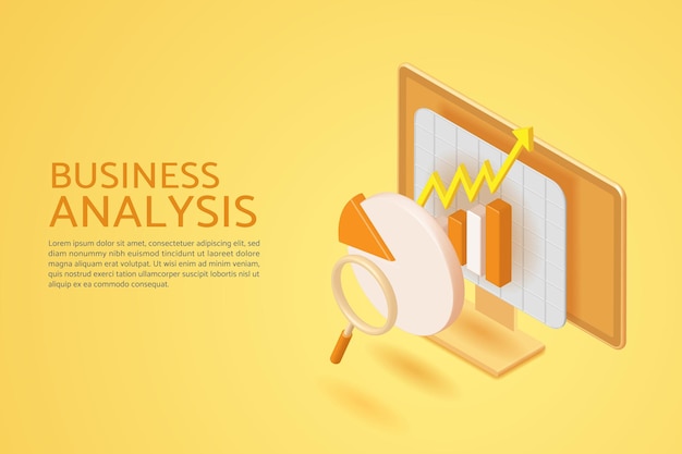 Analyse Des Données Financières Et Croissance De L'entreprise Avec Graphique à Secteurs Et Graphique à Barres Sur écran D'ordinateur