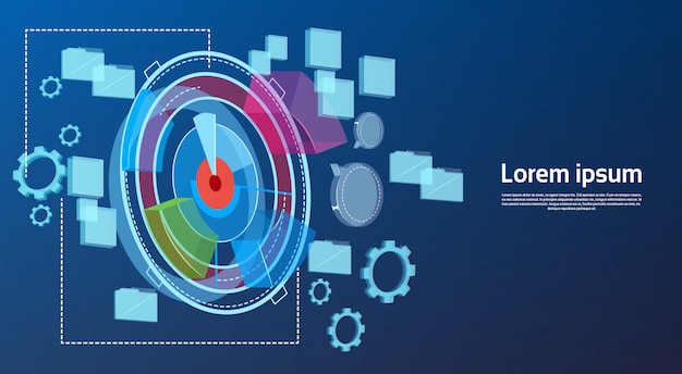 Vecteur analyse finance graphique graphique business financial