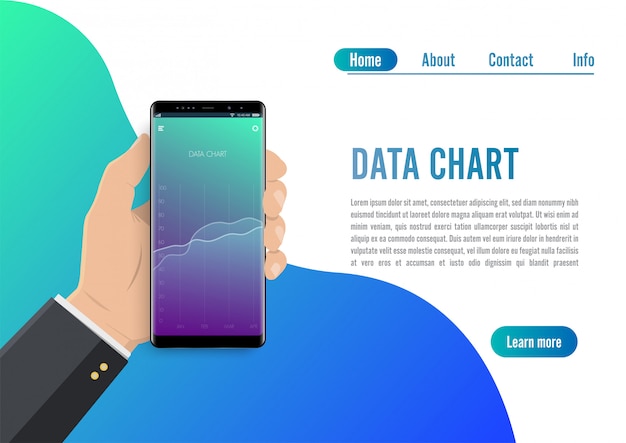 Analyse Des Tendances Du Marché Sur Smartphone Avec Graphique En Courbes.