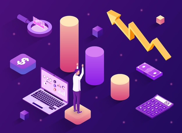 Analyse des tendances positives des entreprises Solutions de marketing Comptabilité budgétaire de la performance financière
