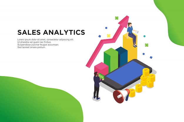 Vecteur analyse des ventes