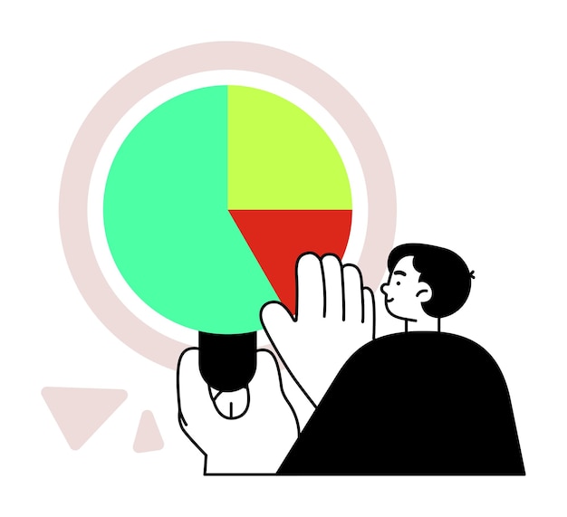 Vecteur analyser des données à travers une loupe