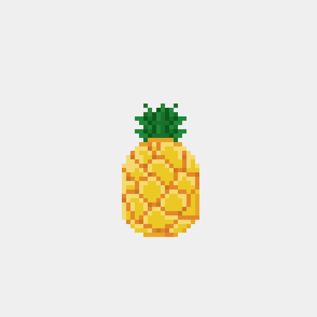 Ananas Dans Un Style Pixel Art