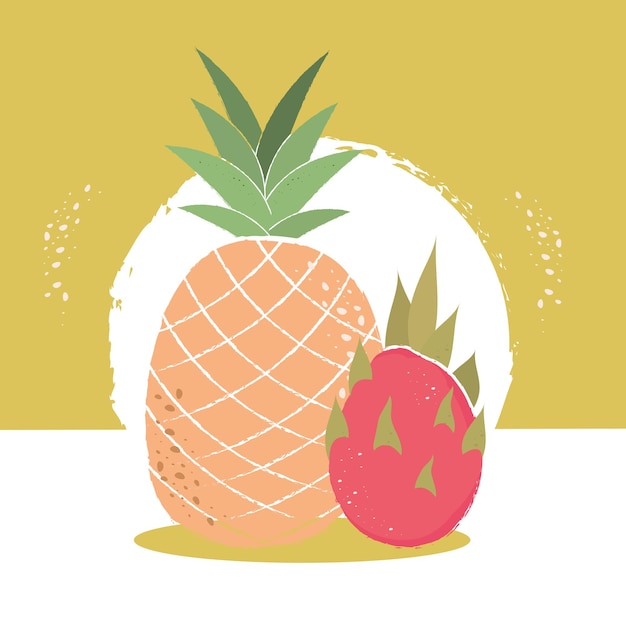 Ananas Et Fruit Du Dragon