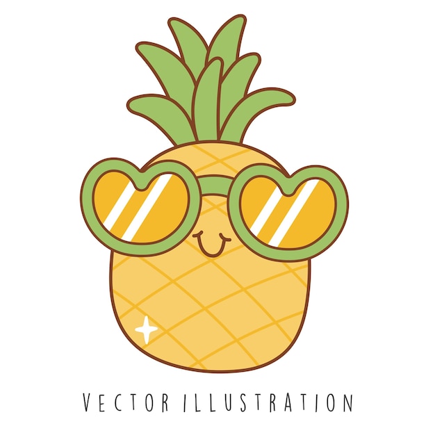 Vecteur ananas à l'intérieur