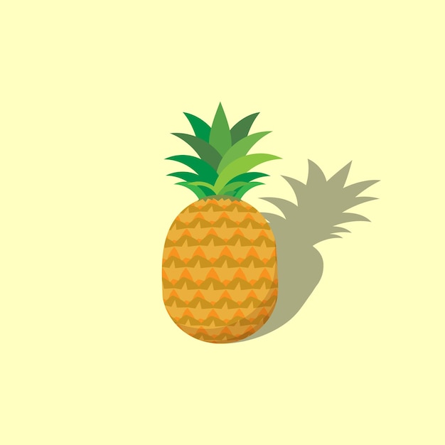 Ananas isolé sur fond. Illustration vectorielle. Ep 10.