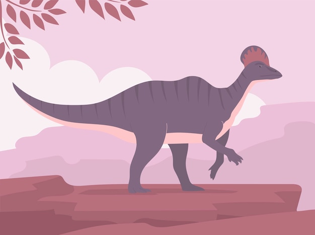 Ancien Hadrosaure Pangolin De La Période Jurassique