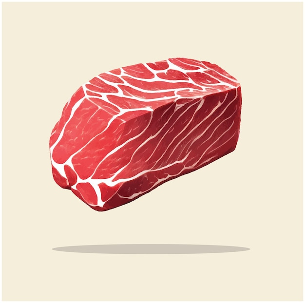 Ancienne Illustration Du Steak De Bœuf Coupé 05