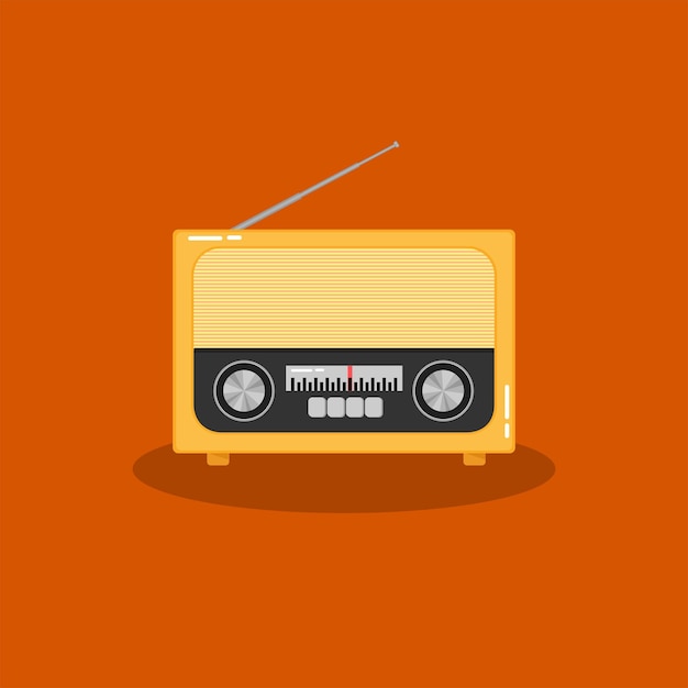 Une ancienne illustration vectorielle radio.