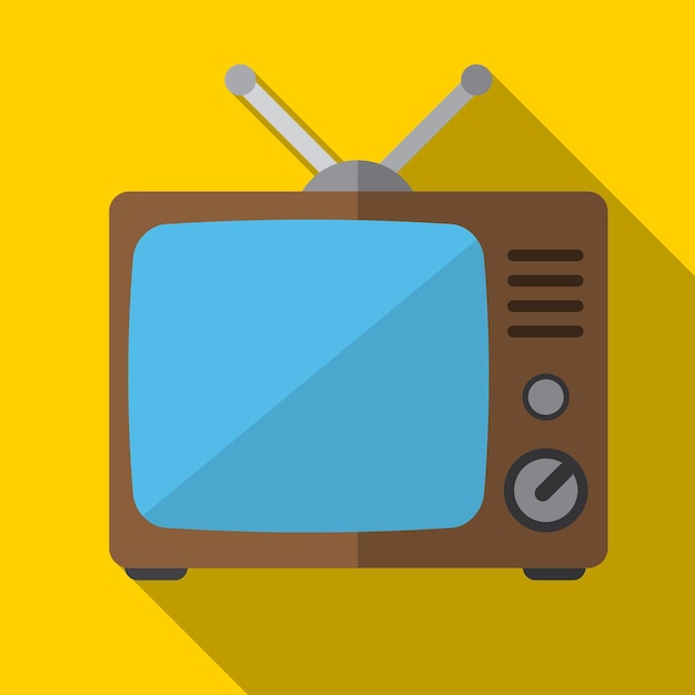 Ancienne télévision télévision icône illustration isolé vecteur signe symbole