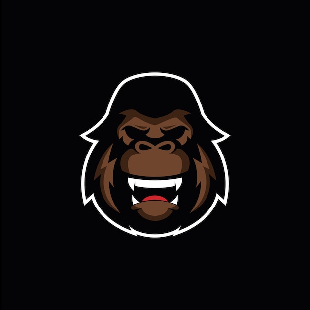 Vecteur angry gorilla logo esports