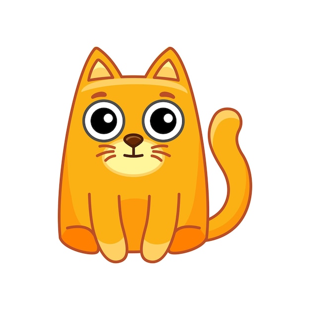 Animal De Compagnie Funny Petit Chat Dans Un Style Cartoon