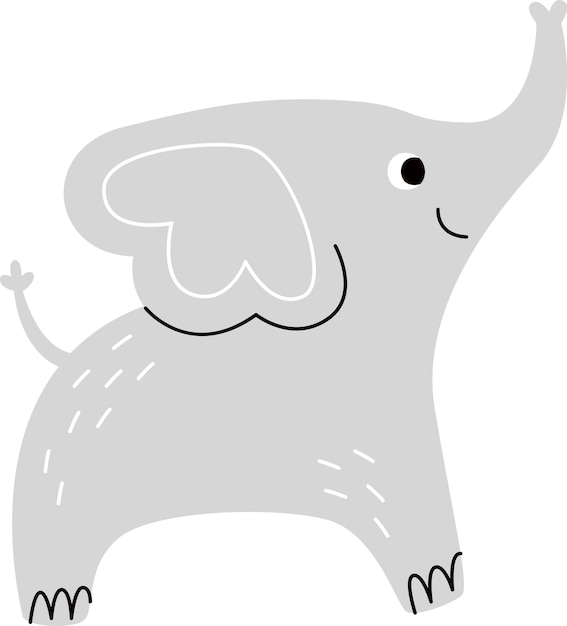 Vecteur animal éléphant de dessin animé