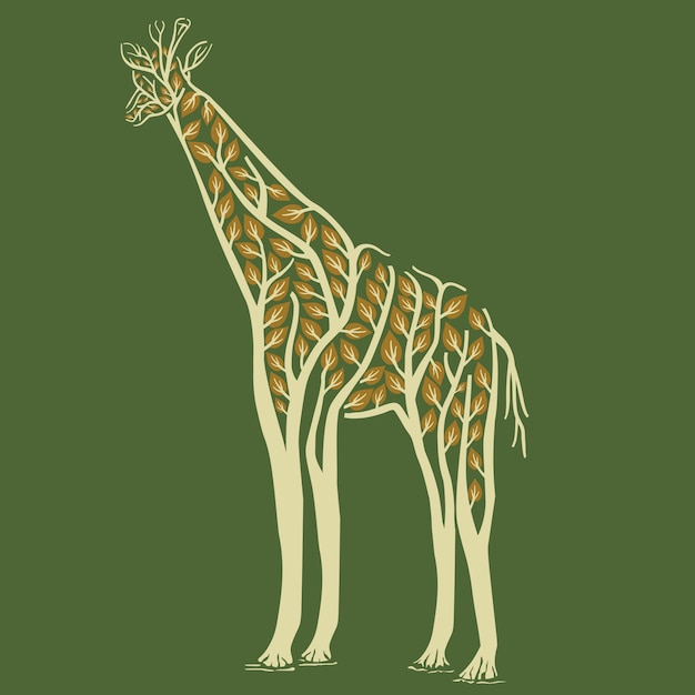 Vecteur animal girafe