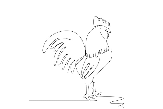 animal une ligne. concept de ligne simple d'animaux