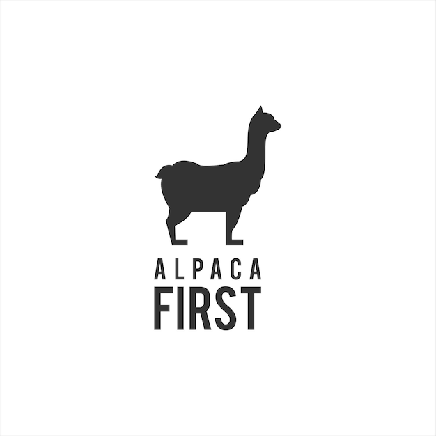 Animal De Vecteur De Chèvre De Logo D'alpaga