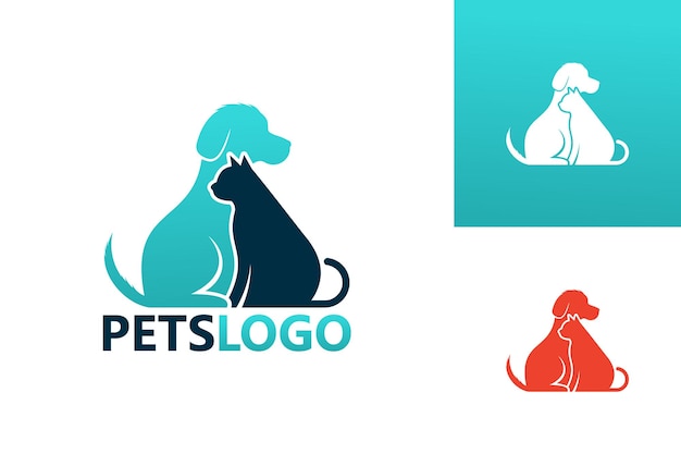 Animaux De Compagnie Logo Template Design Vecteur, Emblème, Design Concept, Symbole Créatif, Icône