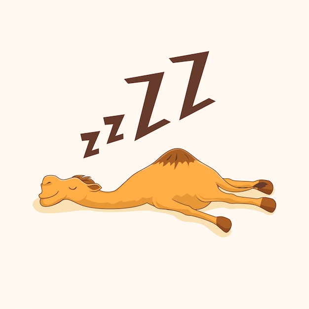 Animaux De Dessin Animé Chameaux Paresseux Dormir