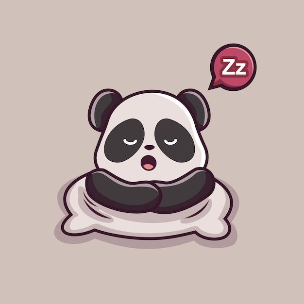 Animaux Endormis De Dessin Animé Panda Paresseux