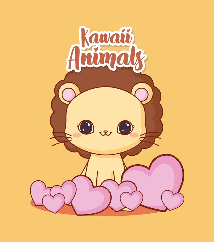 Vecteur animaux kawaii et design d&#39;amour