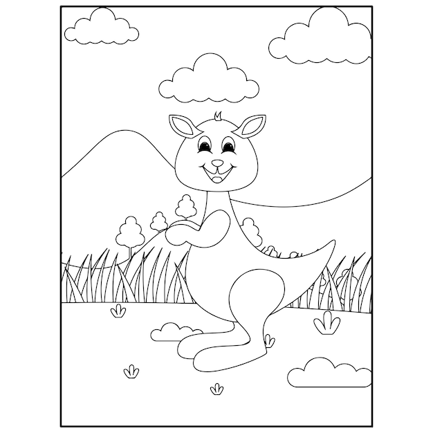 Animaux Mignons Coloriages Pour Les Enfants Vecteur Premium