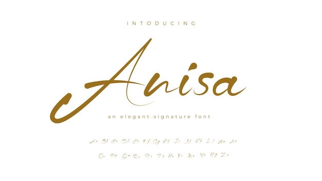 Anisa Une Police De Signature élégante