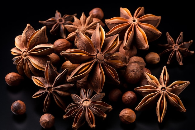 Vecteur anise étoilée isolée sur fond blanc