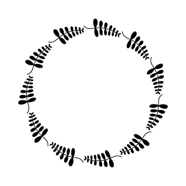 Anneau de cadre de fleur de bordure ronde de cercle floral pour ornement de décoration en illustration vectorielle