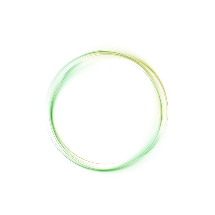 Vecteur anneau de lumière vert sur fond blanc png vecteur 10 eps