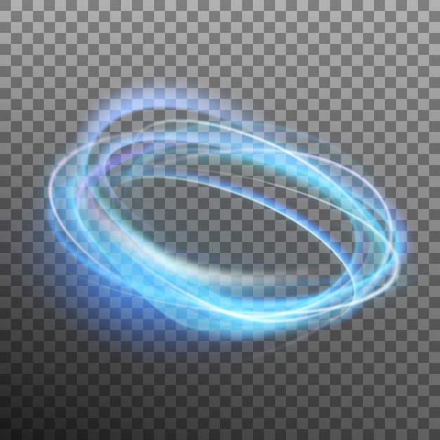 Vecteur anneau lumineux abstrait sur backfround transparent.