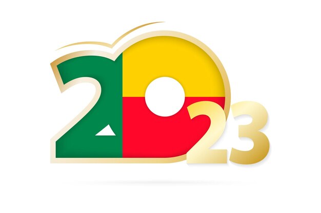 Année 2023 Avec Motif Drapeau Bénin