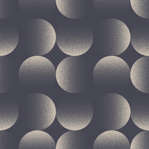 Années 50 Années 60 Années 70 Style Rétro Cercles Joli Motif Sans Soudure Vecteur Abstrait