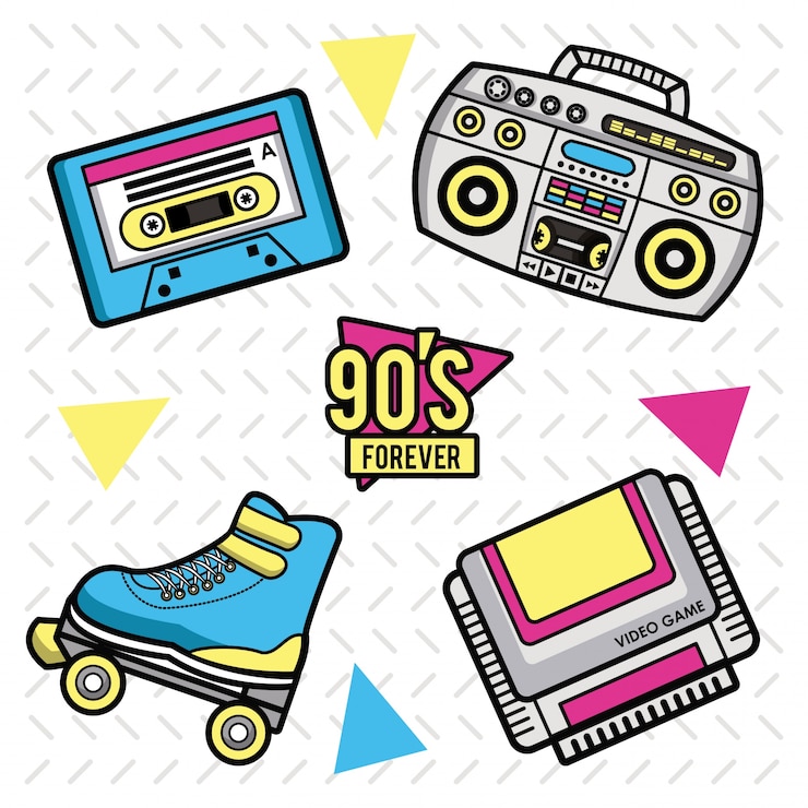 Vecteur années 90 design pour toujours