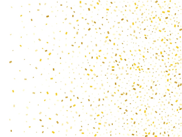 Anniversaire rectangles dorés confettis fond illustration vectorielle