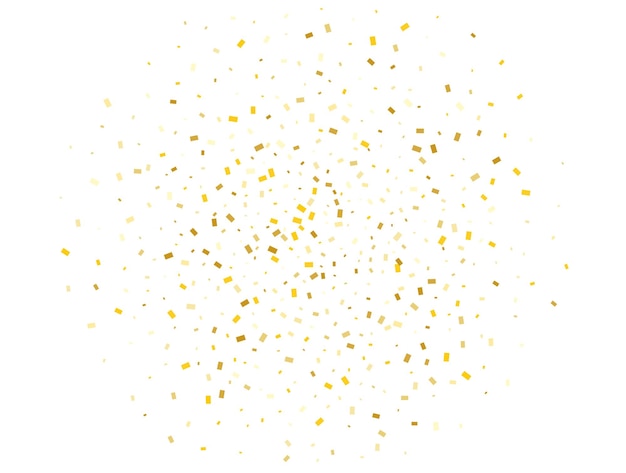 Anniversaire rectangles dorés confettis fond illustration vectorielle