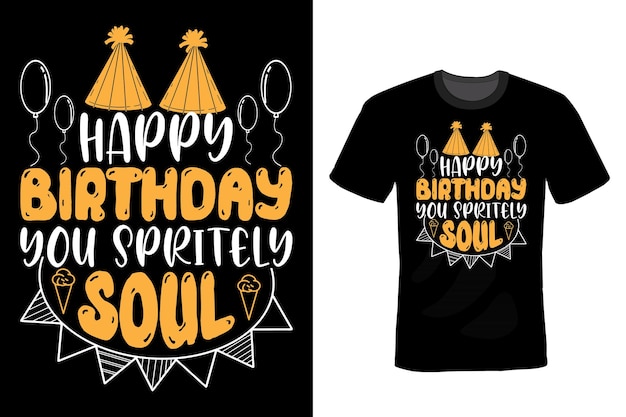 Anniversaire T shirt design typographie vintage