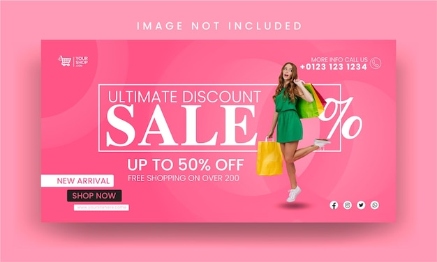 Une annonce rose pour la vente au rabais ultime s'affiche.