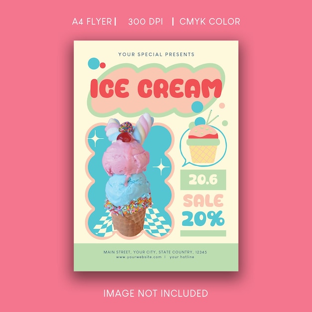 Annonce de vente de crème glacée
