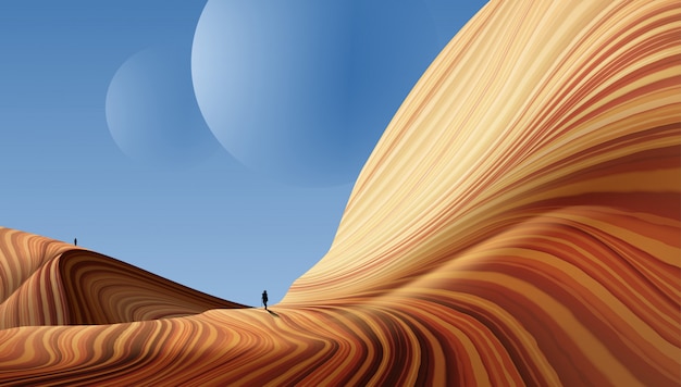 Vecteur antelope canyon art