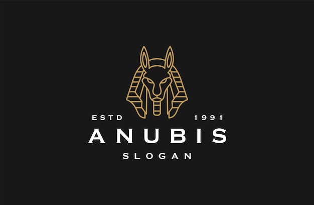 Anubis Logo Icône Modèle De Conception Illustration Vectorielle