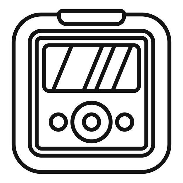 Un appareil électronique avec des boutons et un écran enregistre des données