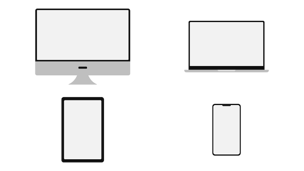 Appareil Numérique Avec écran Blanc Sur Fond Blanc