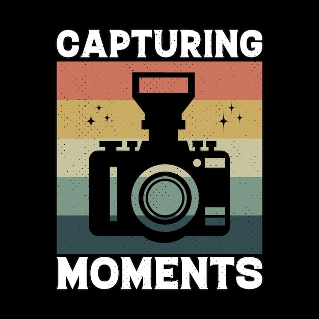 Vecteur un appareil photo avec les mots capturent des moments dessus