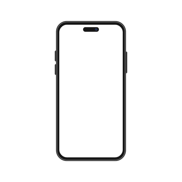 Appareil Smartphone Moderne Trou Perforation Caméra Vector Illustration Maquette